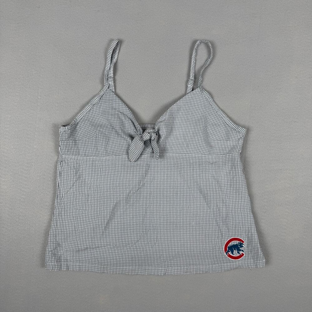 Concepts Sport MLB Genuine Merch LP Chicago Cubs Seersucker Tie-Front Cami M